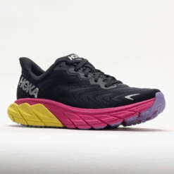HOKA Arahi 6 Women's Black/Pink Yarrow -Fashion Shoes-HOKA 049237 5