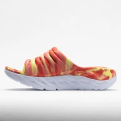 HOKA Ora Recovery Slide Swirl Unisex Yellow Pear/Fiesta -Fashion Shoes-HOKA 570558 1