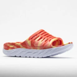 HOKA Ora Recovery Slide Swirl Unisex Yellow Pear/Fiesta -Fashion Shoes-HOKA 570558 5