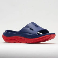 HOKA Ora Slide 3 Unisex Bellwether Blue/Red Alert -Fashion Shoes-HOKA 570614 5