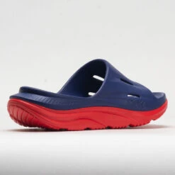 HOKA Ora Slide 3 Unisex Bellwether Blue/Red Alert -Fashion Shoes-HOKA 570614 6
